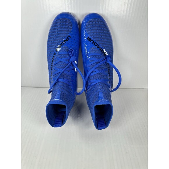 Sz 10 Under Armour Highlight MC 2.0 INTELLIKNIT Football Cleats Men Blue 3027304 - Picture 6 of 7